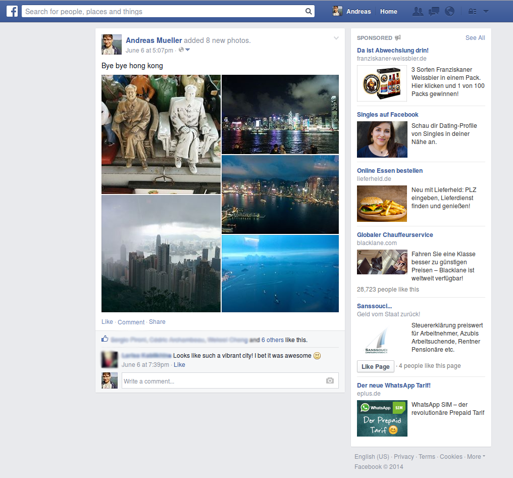 Facebook photo mosaic